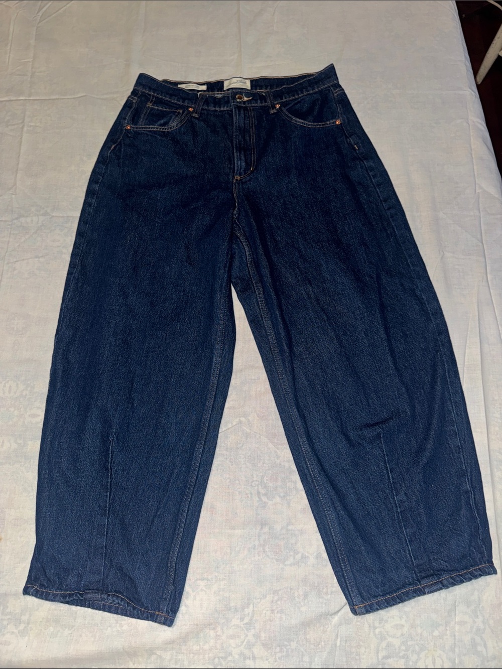Universal Thread Dark Indigo High Rise Easy Barrel Jeans Size 10